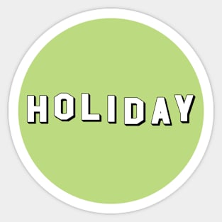 Hollywood Holiday (Green) Sticker